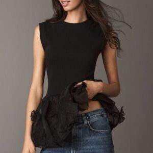 ANTHROPOLOGIE➕NWT 3-D Floral Peplum Top